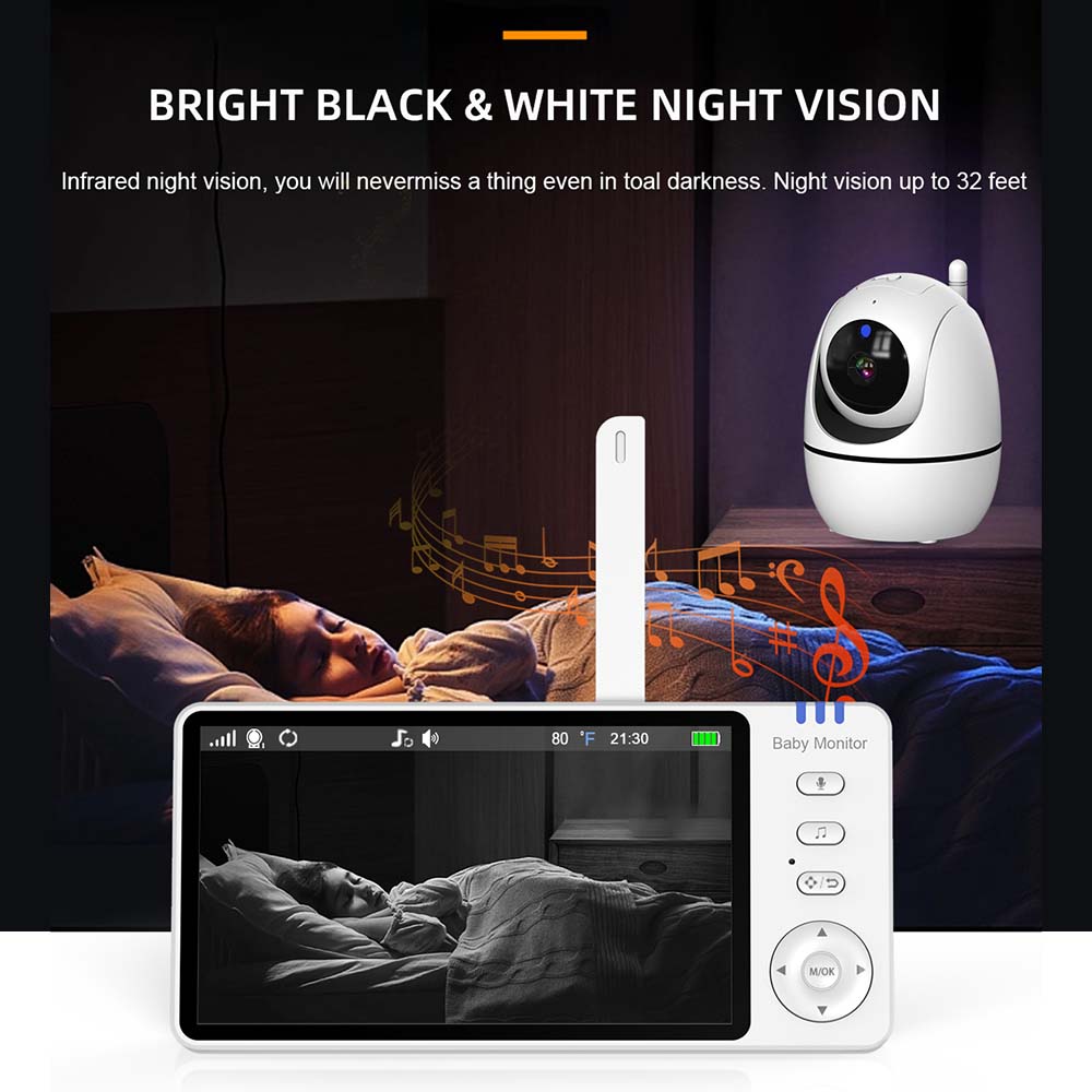 Monitor Bayi Video 5 Inch, Aud - Audio Music Kids ulasan dan harga