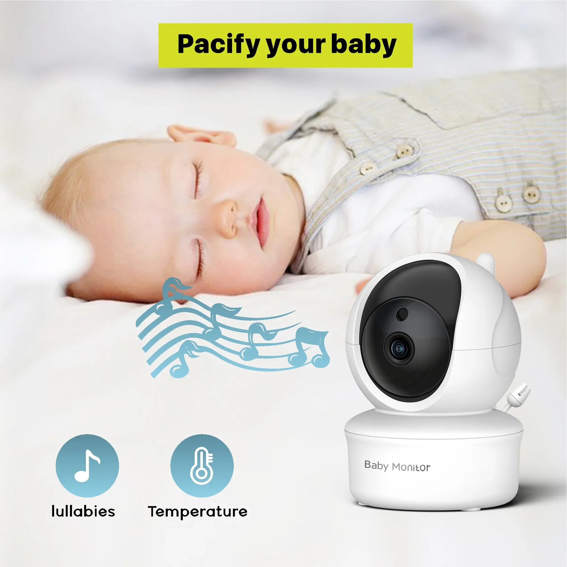 Monitor Bayi Video 5.0 Inch, D - Audio Music Kids ulasan dan harga