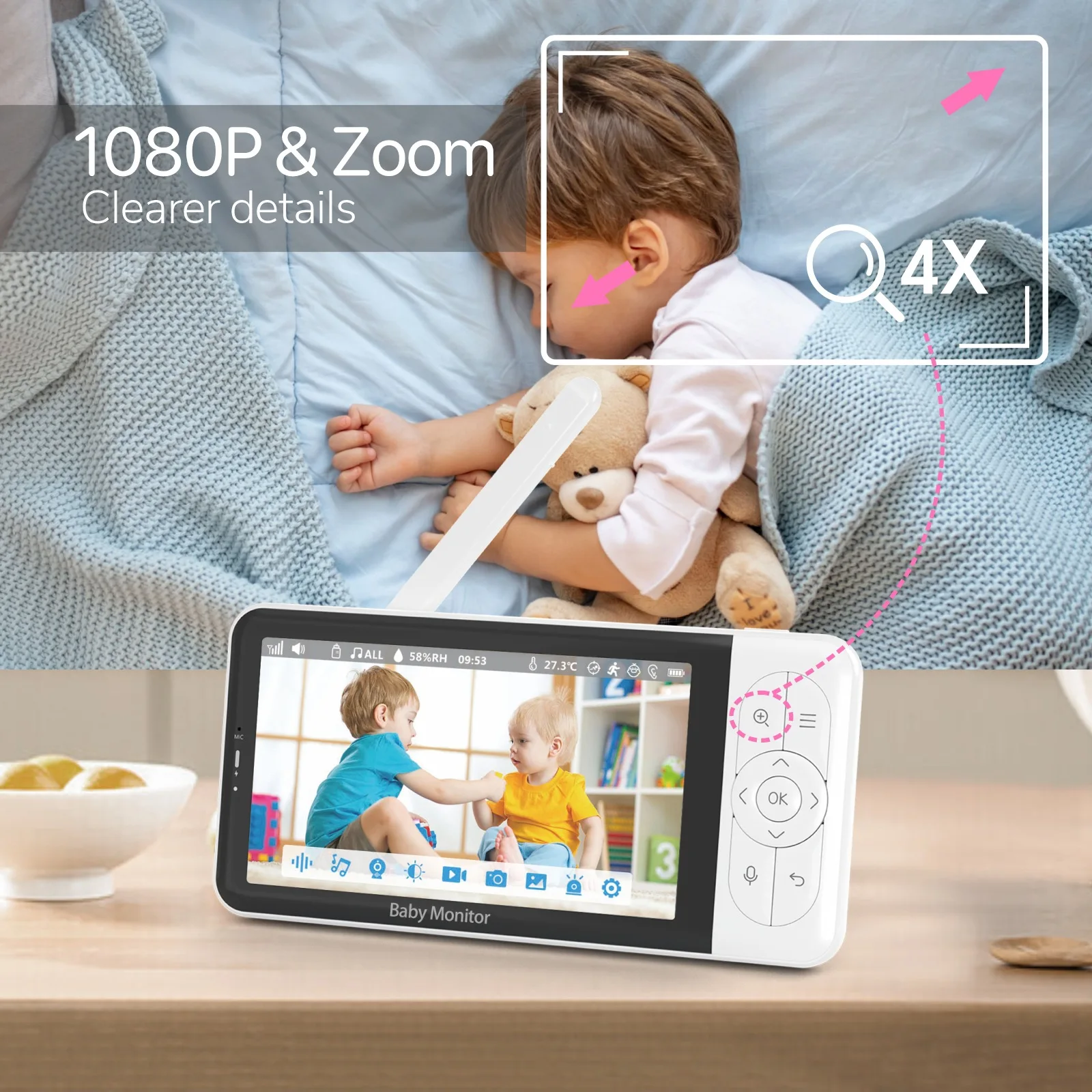 Monitor Bayi Video 5 Inci deng - Audio Music Apps ulasan dan harga