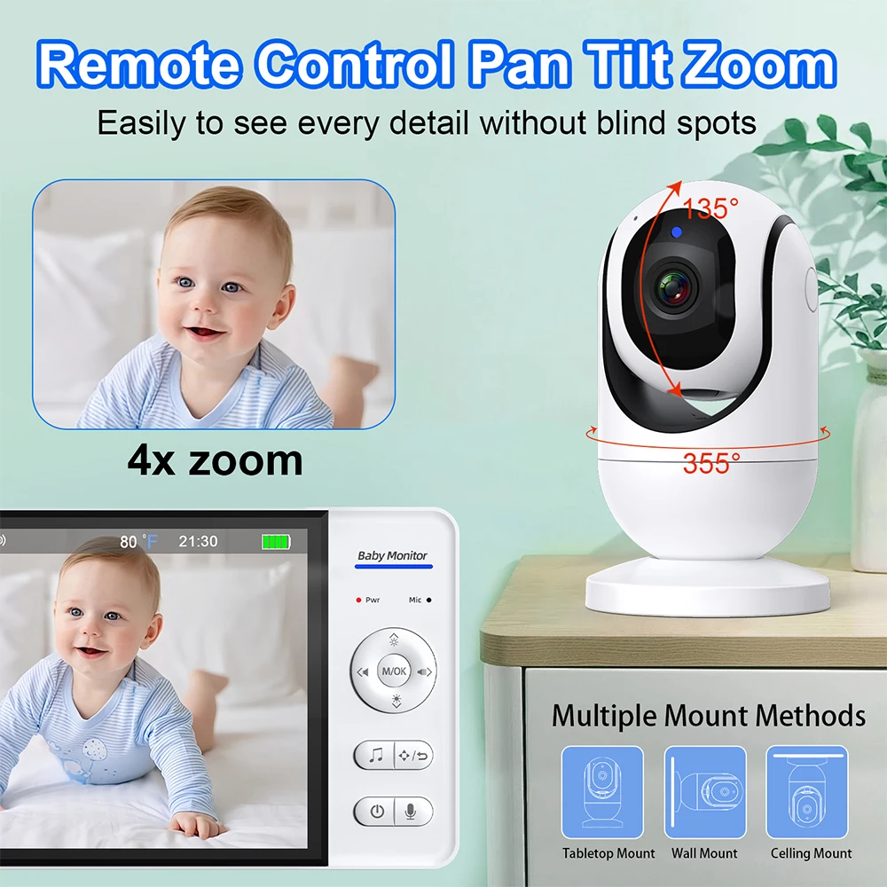 Tidak Ada WiFi Monitor Bayi 7  - Audio Music Kids ulasan dan harga