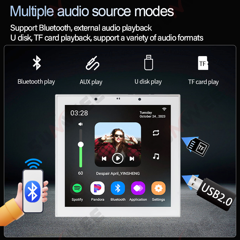 TUYA Smart Home 4 Inch Android - Audio Music Background ulasan dan harga