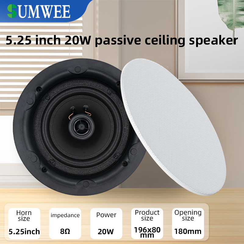 Speaker Langit-langit 5.25 Inc - Audio Music Background ulasan dan harga
