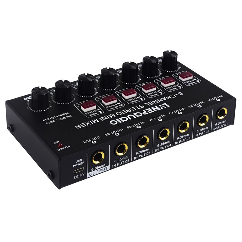 Mixer Audio Stereo 6 Saluran M - Audio Music Instrumental ulasan dan harga